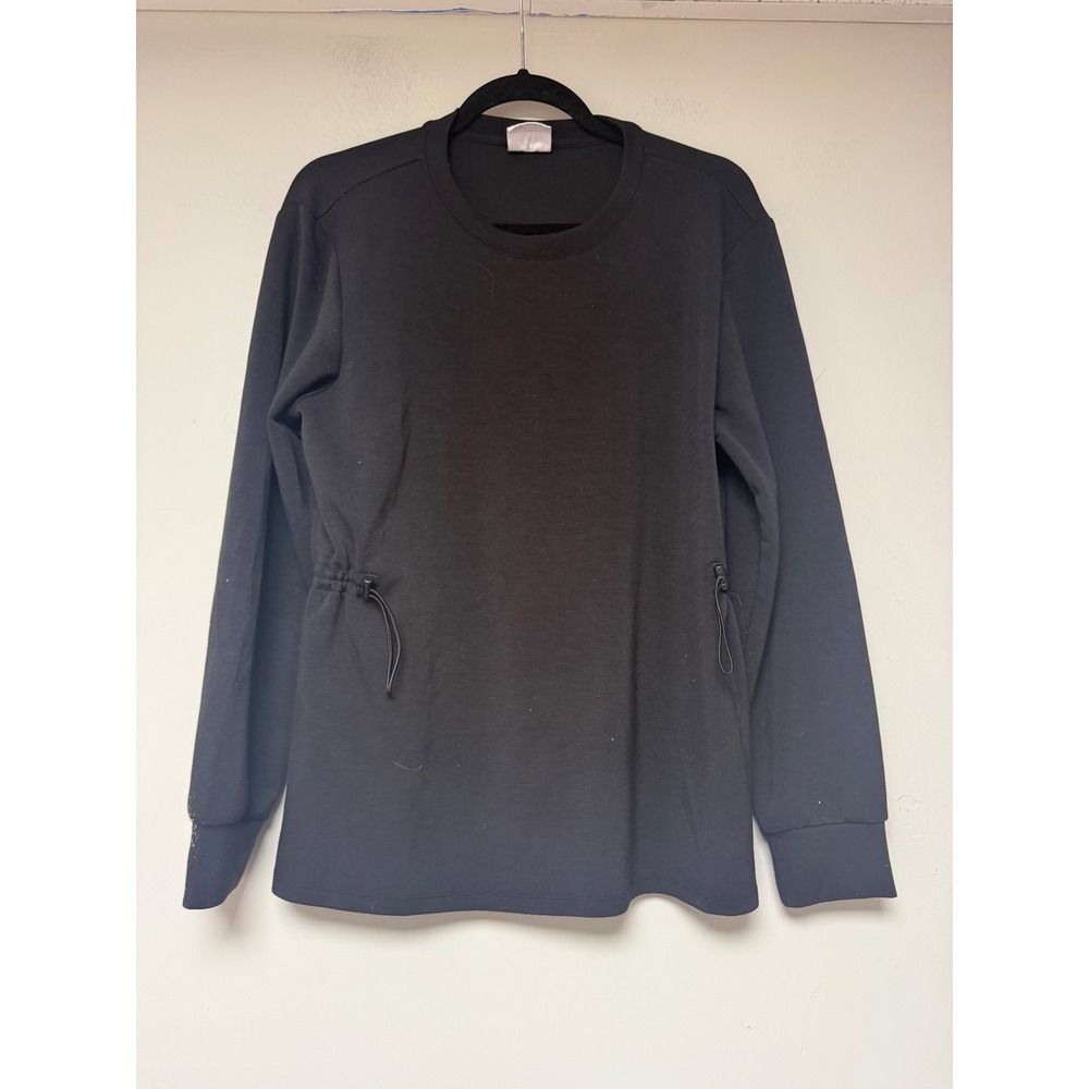 SAGE COLLECTIVE Black Long Sleeve Crewneck Sweatshirt With Drawstring‎  Size M